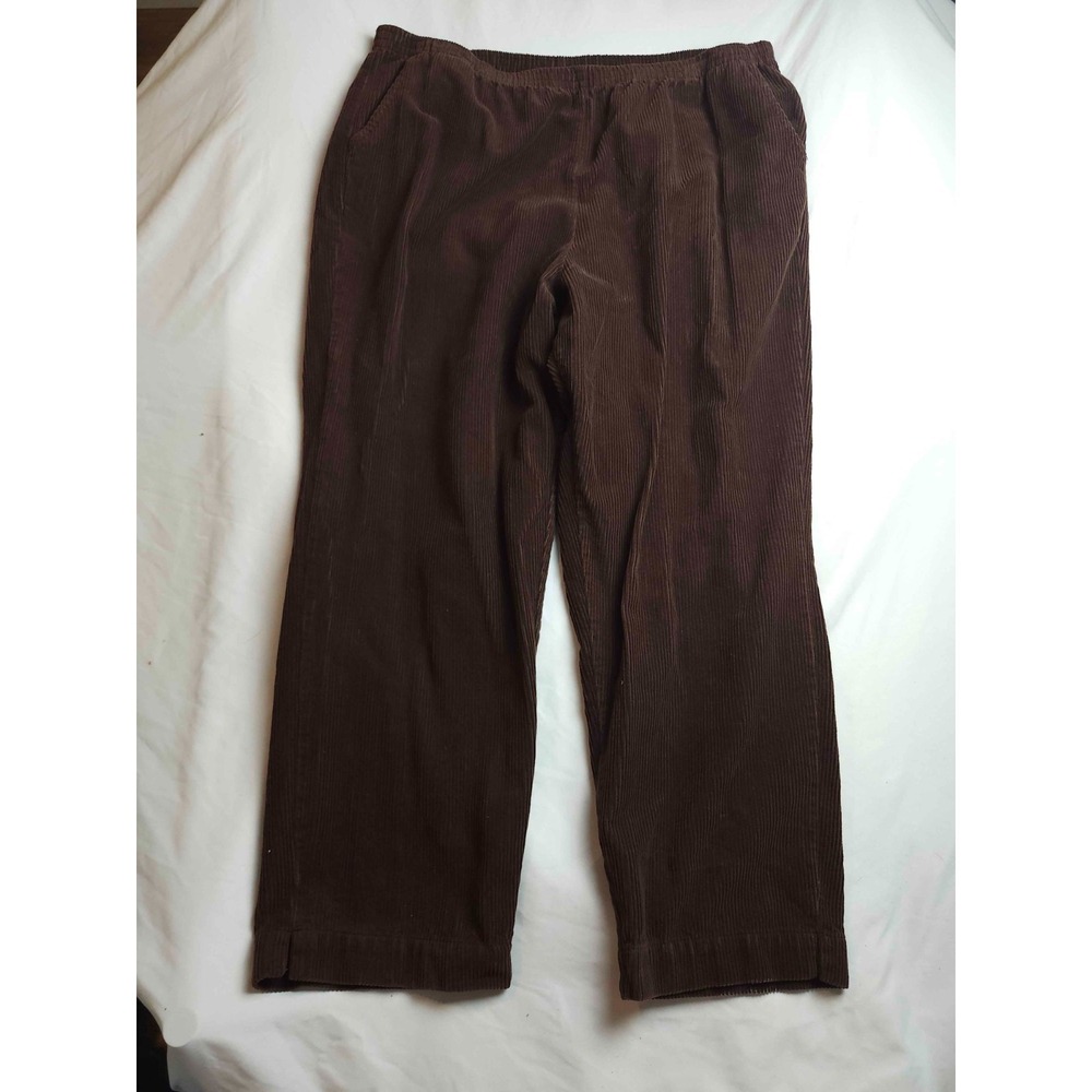 Vtg 90s Blair Pants Womens XLG Brown Corduroy Eclectic Grandpa Loungewear Y2K